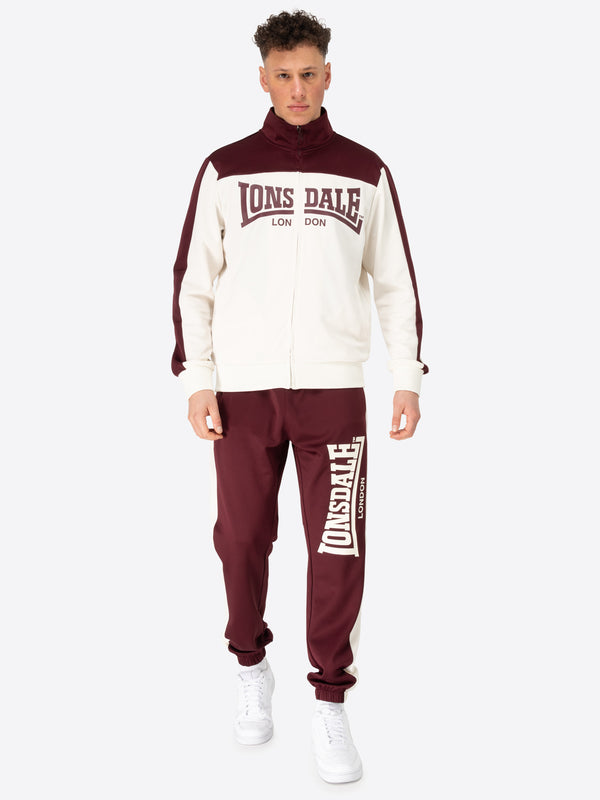 LONSDALE Herren Trainingsanzug "Holmbury" | White/Red