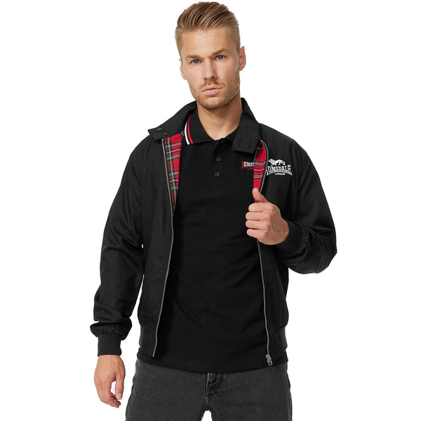 LONSDALE Jacke "Acton" mit Rückendruck | Black