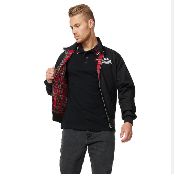 LONSDALE Jacke "Acton" mit Rückendruck | Black