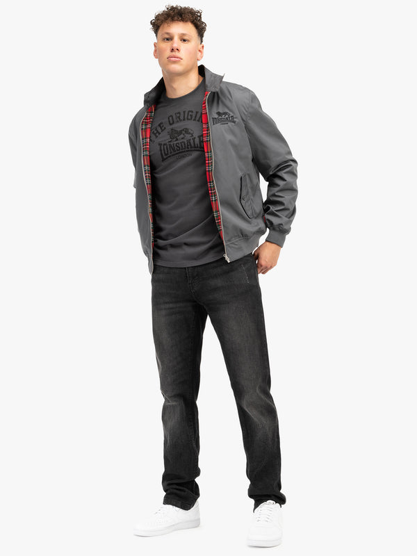 LONSDALE Jacke "Acton" mit Rückendruck | Anthracite