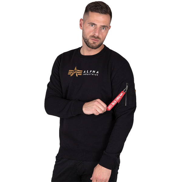 ALPHA INDUSTRIES Label Sweater | Black
