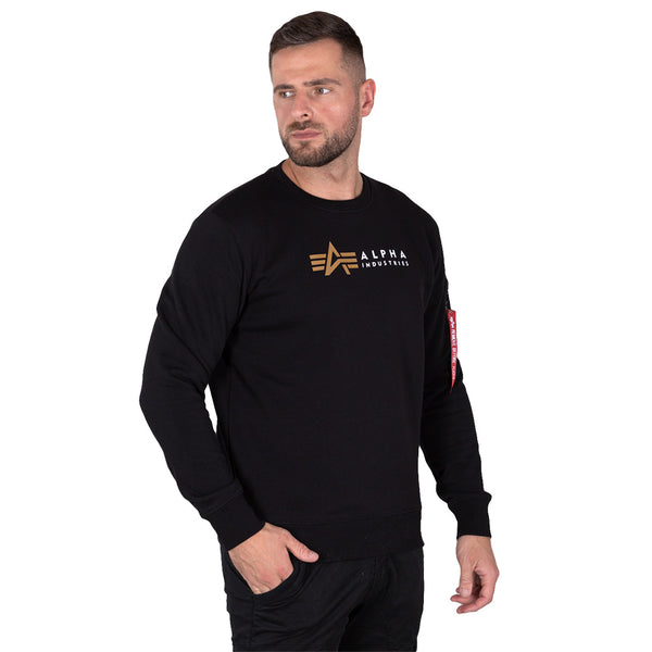 ALPHA INDUSTRIES Label Sweater | Black