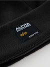 ❌ SALE ❌ ALPHA INDUSTRIES Label Fleece Beanie | Black