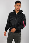 ALPHA INDUSTRIES MA-1 ZH Back Print | Black / Reflectiver Back Print