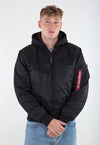 ALPHA INDUSTRIES MA-1 ZH Back Print | Black / Rainbow Reflektierter Back Print