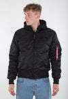 ALPHA INDUSTRIES MA-1 ZH Back Print | Black / Rainbow Reflektierter Back Print
