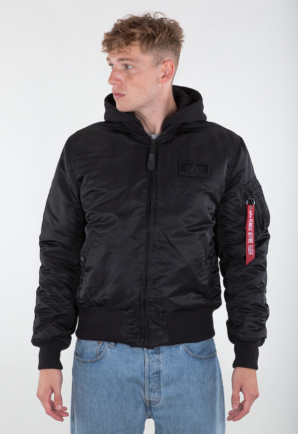 ALPHA INDUSTRIES MA-1 ZH Back Print | Black / Rainbow Reflektierter Back Print
