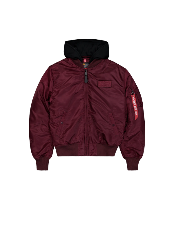 ALPHA INDUSTRIES MA-1 ZH Back Print | Dark Cherry / Black