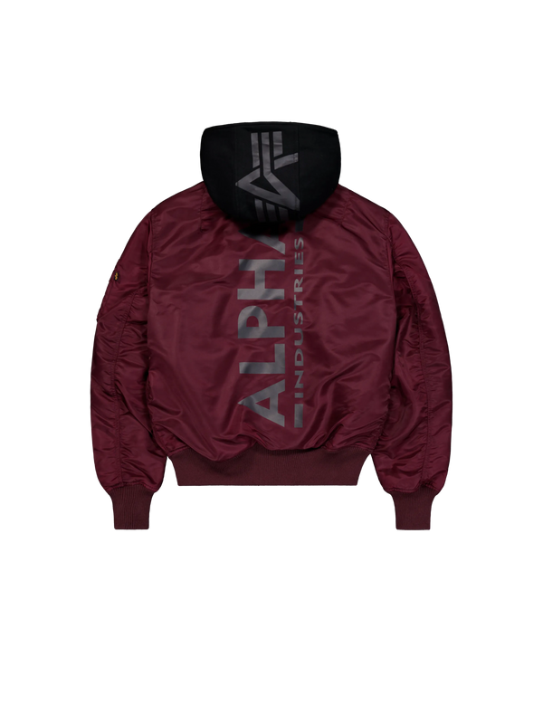 ALPHA INDUSTRIES MA-1 ZH Back Print | Dark Cherry / Black