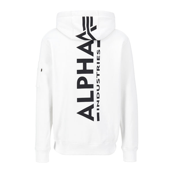 ALPHA INDUSTRIES Back Print Zip Hoody | White