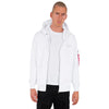ALPHA INDUSTRIES Back Print Zip Hoody | White