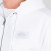 ALPHA INDUSTRIES Back Print Zip Hoody | White