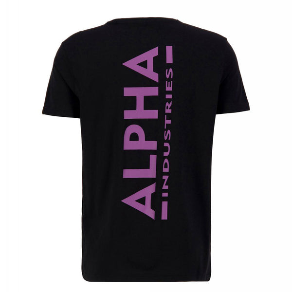 ALPHA INDUSTRIES Backprint T | Black / Dark Magenta