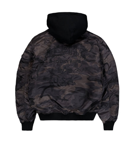 ALPHA INDUSTRIES MA-1 ZH Back EMB | Black Camo