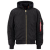 ALPHA INDUSTRIES MA-1 ZH Back EMB | Black