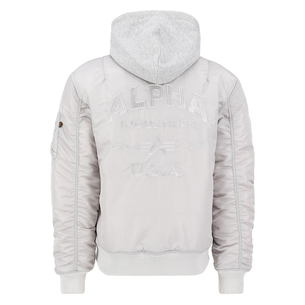 ALPHA INDUSTRIES MA-1 ZH Back EMB | Pastel Grey