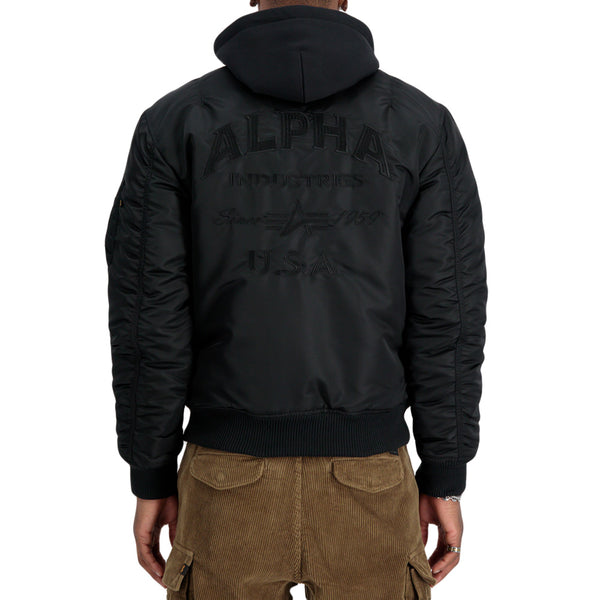ALPHA INDUSTRIES MA-1 ZH Back EMB | Black