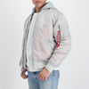 ALPHA INDUSTRIES MA-1 ZH Back EMB | Pastel Grey