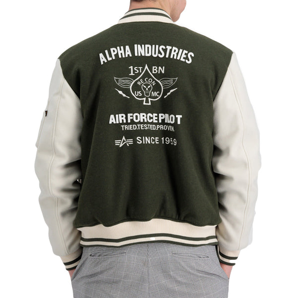 ❌ SALE ❌ ALPHA INDUSTRIES Varsity Air Force Jacket | Dark Olive