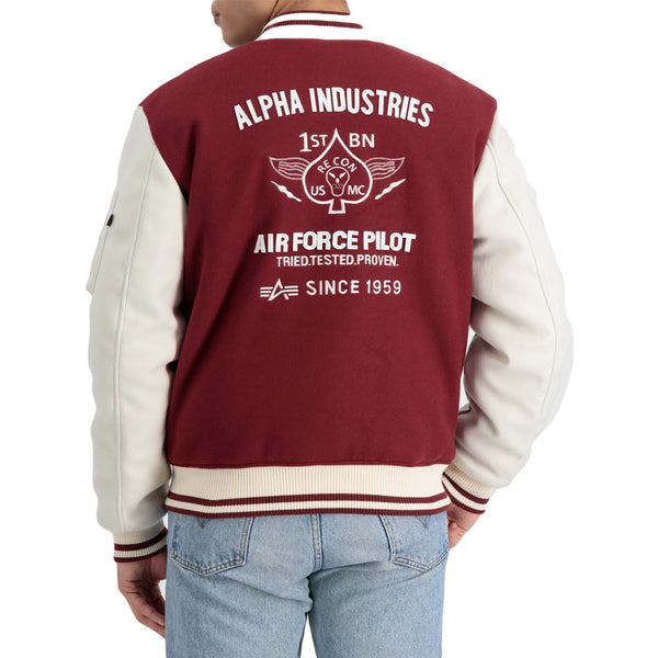 ❌ SALE ❌ ALPHA INDUSTRIES Varsity Air Force Jacket | Burgundy