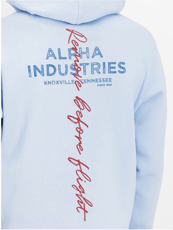 ALPHA INDUSTRIES Signature BP Hoodie | Artic Blue