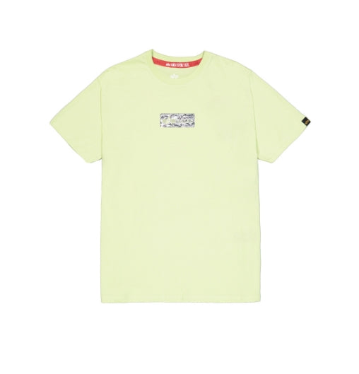 ❌ SALE ❌ ALPHA INDUSTRIES Metal Plate T-Shirt | Arctic Lime