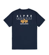 ALPHA INDUSTRIES Puff Print Logo BP T-Shirt | Rep. Blue