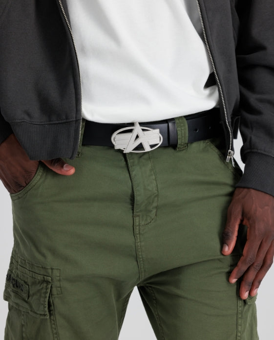 ALPHA INDUSTRIES Logo Belt | Black
