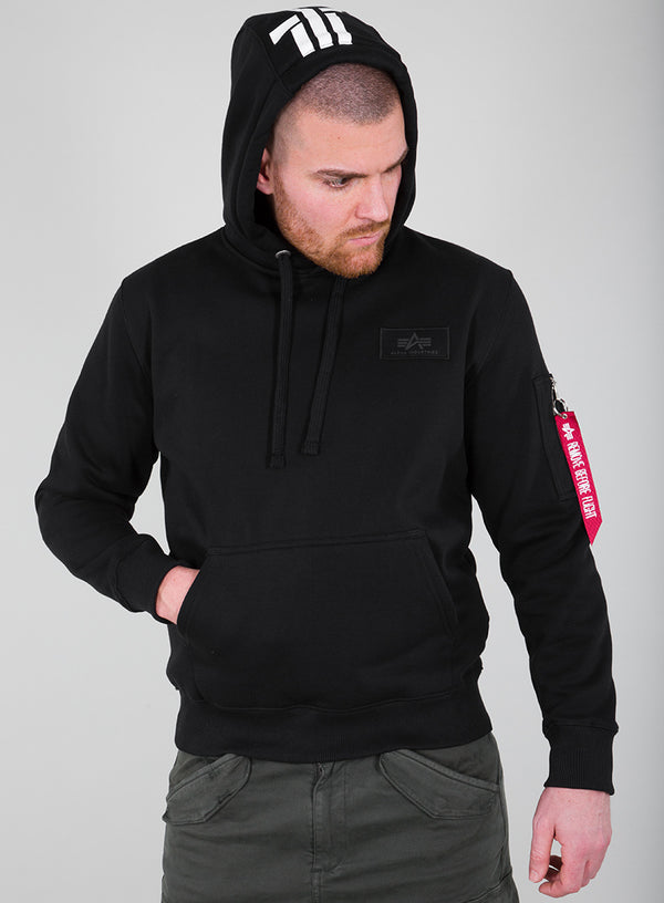 ALPHA INDUSTRIES Back Print Hoody | Black