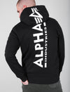 ALPHA INDUSTRIES Back Print Hoody | Black