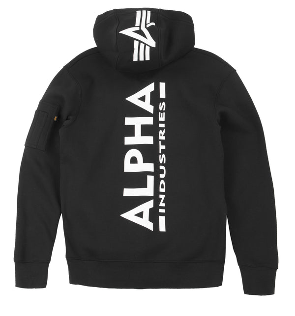 ALPHA INDUSTRIES Back Print Hoody | Black