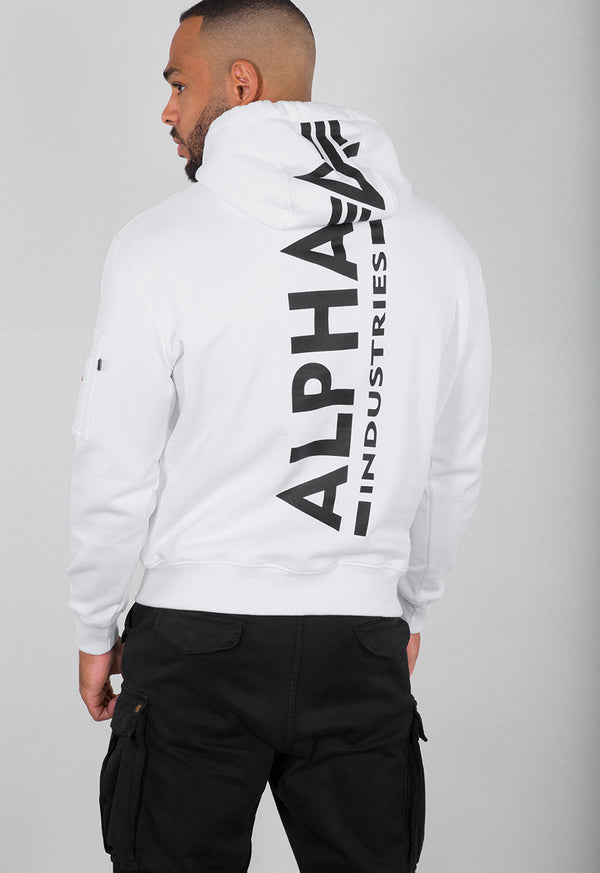 ALPHA INDUSTRIES Back Print Hoody | White