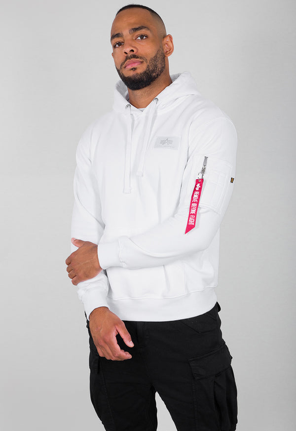 ALPHA INDUSTRIES Back Print Hoody | White