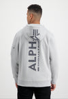 ALPHA INDUSTRIES Back Print Hoody | Pastel Grey