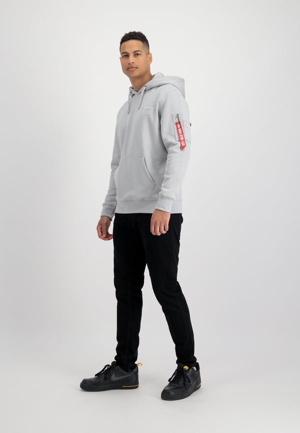 ALPHA INDUSTRIES Back Print Hoody | Pastel Grey