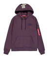 ALPHA INDUSTRIES Back Print Hoodie | Plum