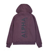 ALPHA INDUSTRIES Back Print Hoody Rainbow Reflektiv | Plum