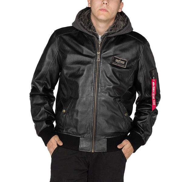 ALPHA INDUSTRIES MA-1 D-Tec Leather | Black