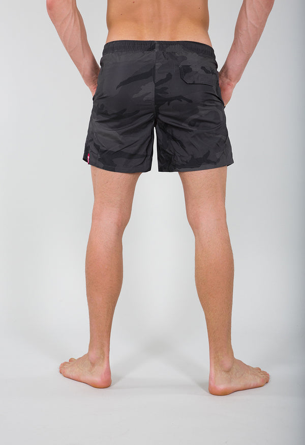 ❌ SALE ❌ ALPHA INDUSTRIES Badehose "Basic Swim Short" | Black Camouflage
