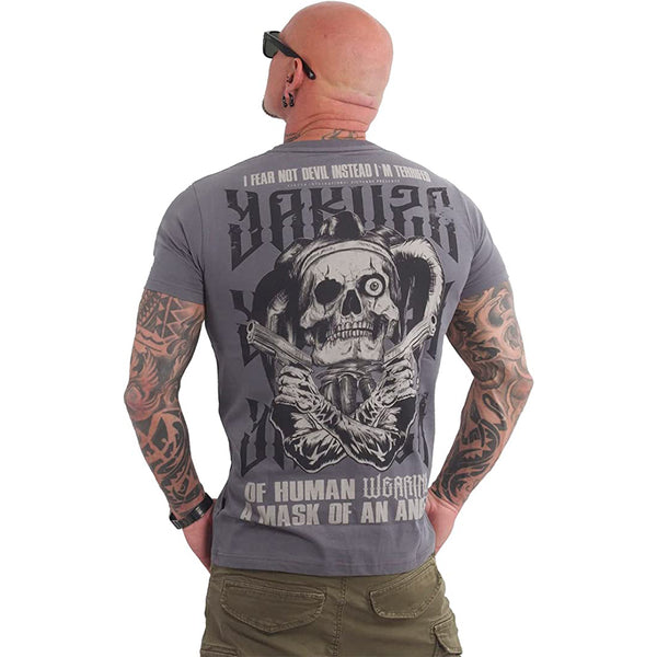 ❌ SALE ❌ YAKUZA T-Shirt "Angel Mask" | Steel Grey