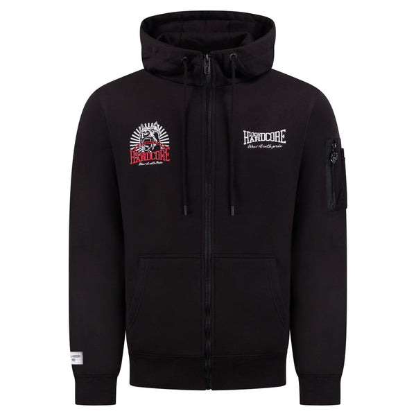 ❌ SALE ❌ 100% HARDCORE Zip Hoody "Distorted Dog 1" | Black