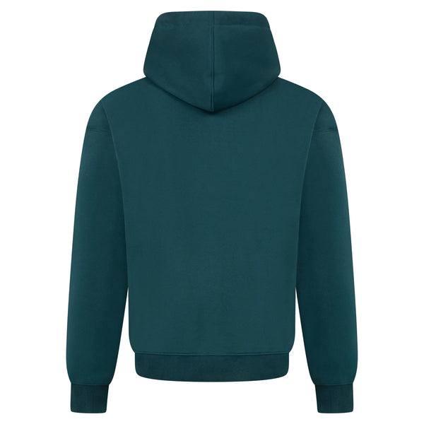 100% HARDCORE Oversized Hoodie "Faded" | Petrol
