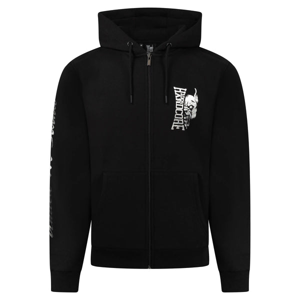 100% HARDCORE Herren Zip Hoodie "BR Silver" | Black