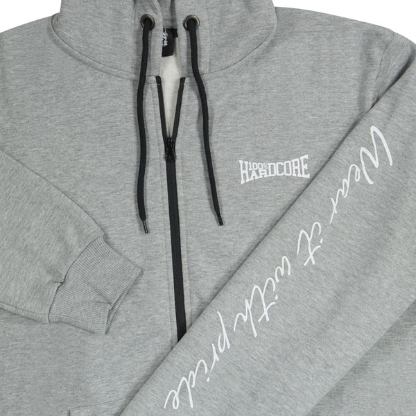 ❌ SALE ❌ 100% HARDCORE Kapuzenjacke "Essential" | Grey Melange