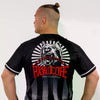 100% HARDCORE Soccer T-Shirt "Striped Distorted" | Black