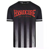 100% HARDCORE Soccer T-Shirt "Striped Distorted" | Black
