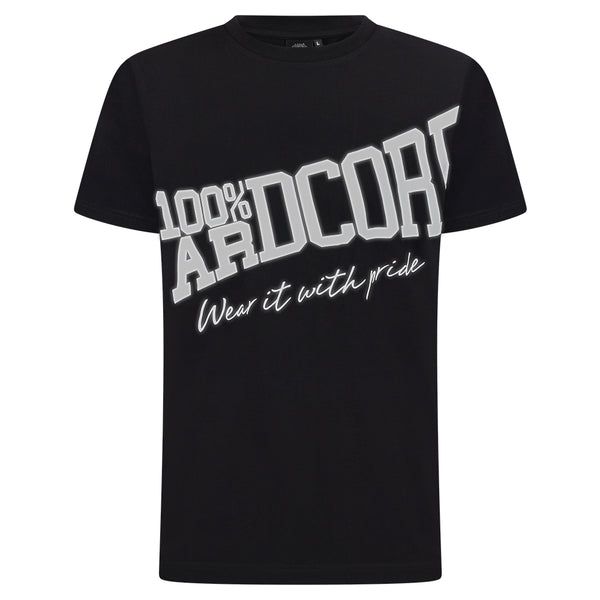 ❌ SALE ❌ 100% HARDCORE T-Shirt "Tilted Essential" - Black/Reflective