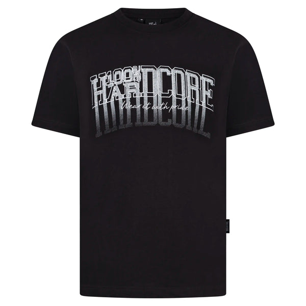 100% HARDCORE Oversized T-Shirt "Faded" | Black
