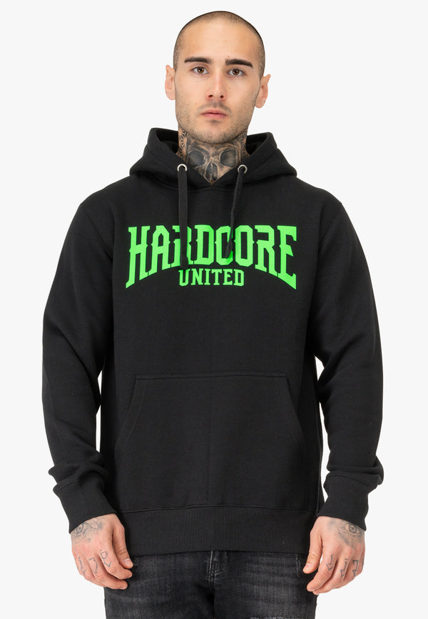 HARDCORE UNITED Hoodie "Cory" | Schwarz