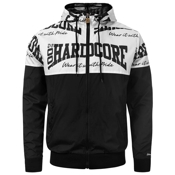 100% HARDCORE Windbreaker "The Brand" | Black / White